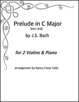 Bach Prelude (BWV 846) arranged for Two Violins and Piano P.O.D. cover